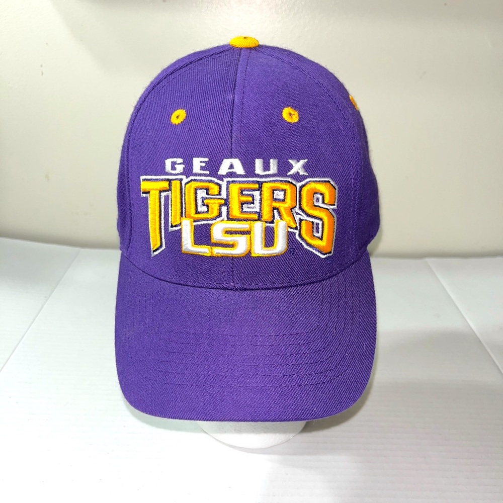 LSU Tigers SnapBack Hat Cap NCAA Purple Gold OS Geaux Tigers Embroidered